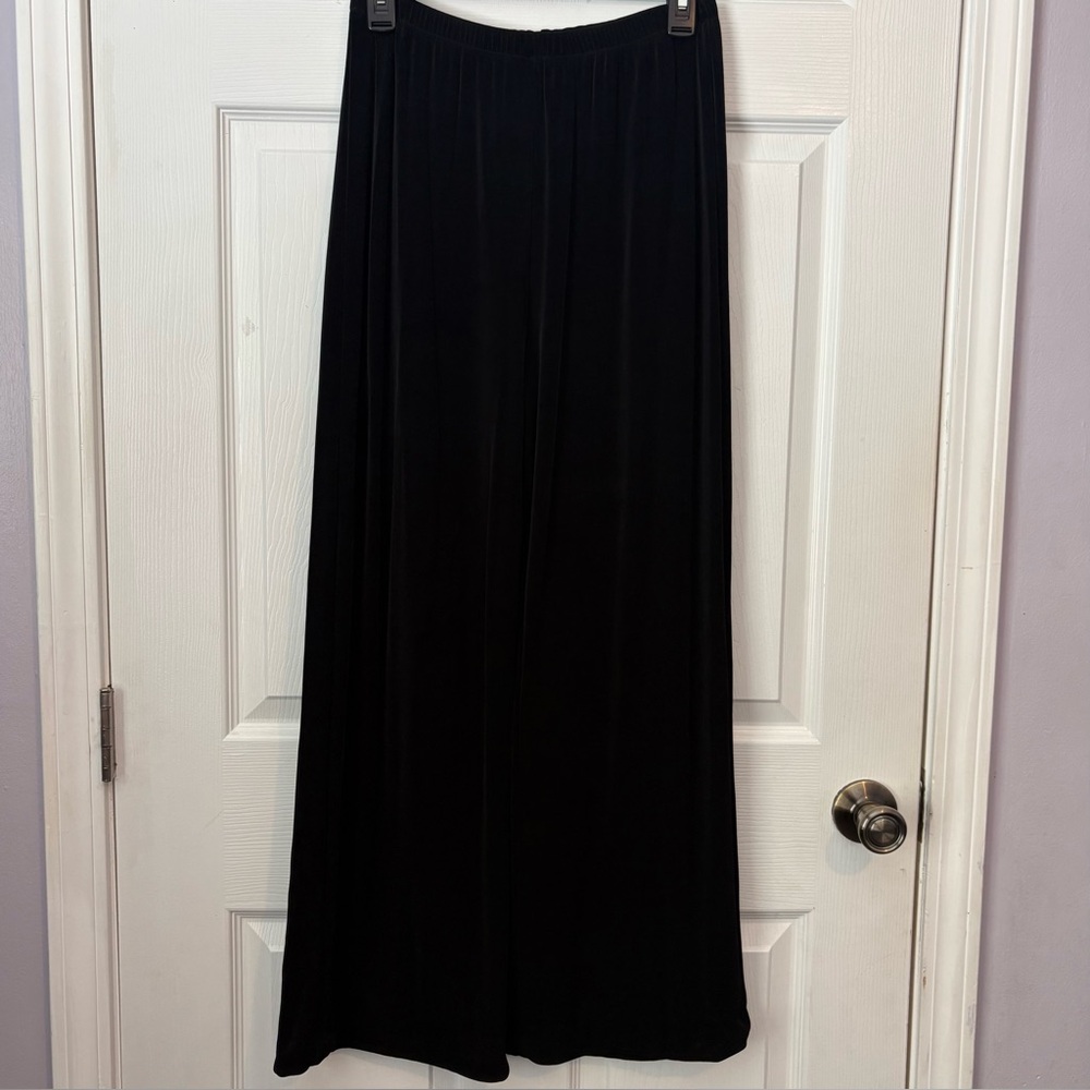 Cityknits Wide Leg Black Pants Women’s Size S Loose Flowy Legs Pull On Pants